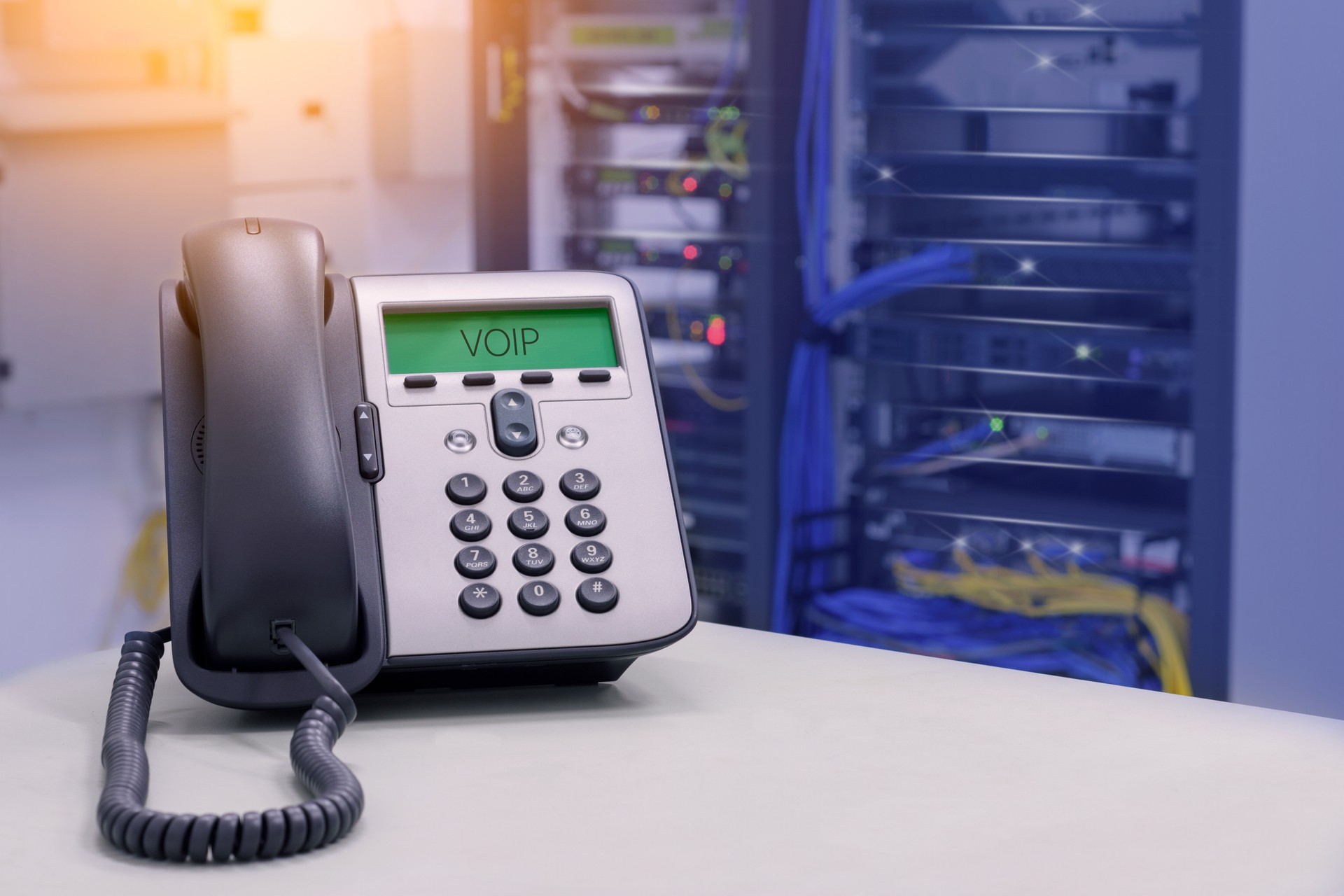 VOIP Phone (IP Phone) in data center room